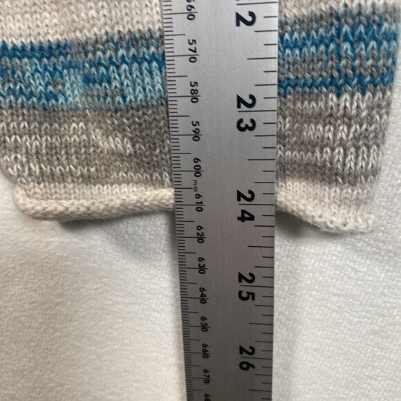 Eddie Bauer Women’s XL Blue Gray Striped Cotton Knit Sweater Pullover - Picture 10 of 10